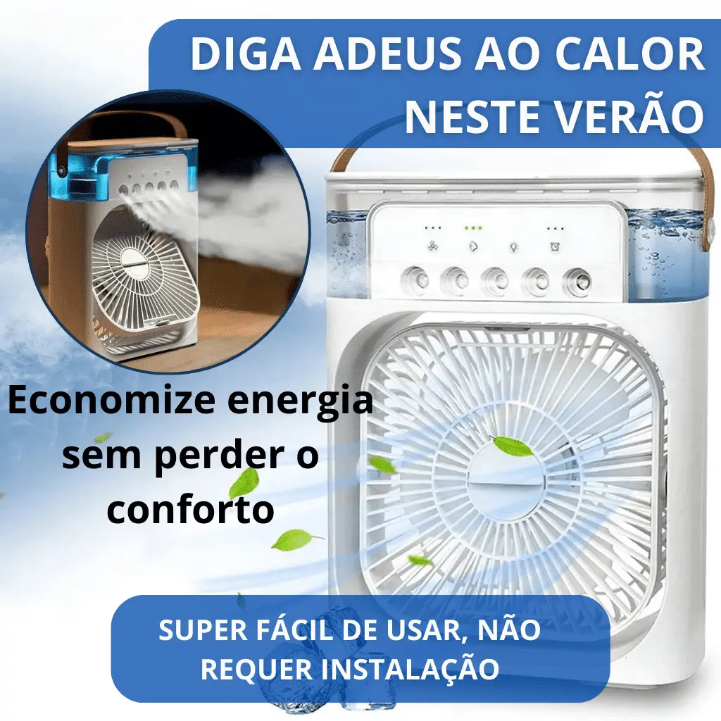 Ventilador e Umidificador Portátil-de-mesa-usb